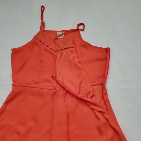 Paper Crane By Anthropologie Women's V-Neck Sleeveless Short Dress Orange Small - Picture 7 of 15